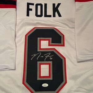 Nick Folk New England Patriots Autographed Football Jersey W coa